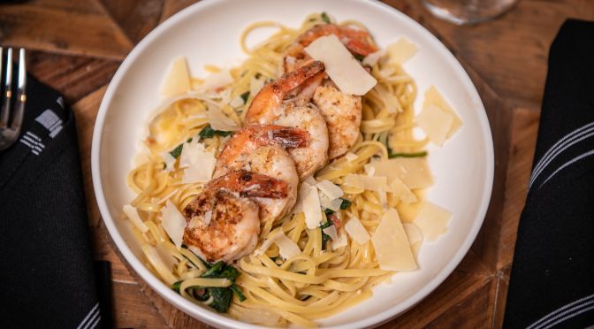 Shrimp Florentine Linguini Dinner